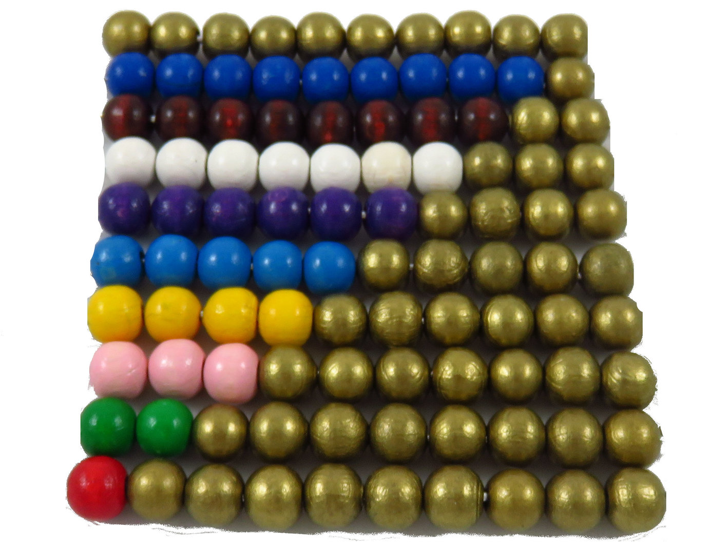 Montessori Material 10er Einmaleins Perlenmaterial Lernspielzeug Rechenmaterial 